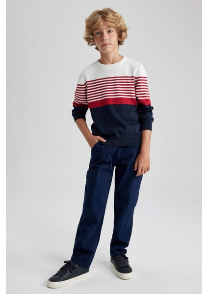 Erkek Çocuk Kargo Fit Standart Paça Twill Pantolon A4936A823WN modelleri