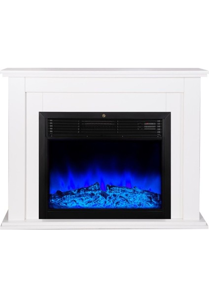 Elektrikli Şömine Kasalı 115CM Krem Kasalı 8 Renkli Alev Sesli Bluetoothlu Wifi Uygulamalı fiyatları