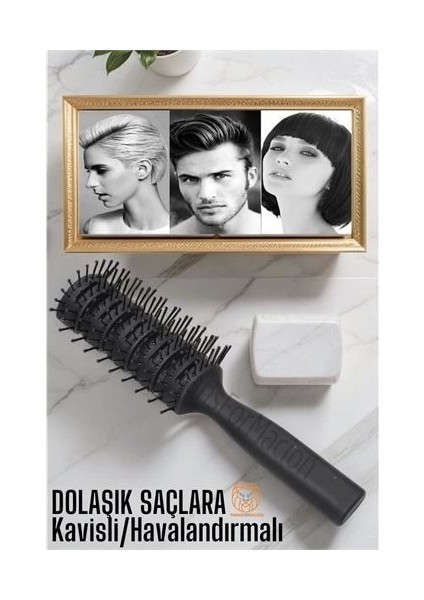 Nano Dolaşık Saç Tarağı Kavisli Havalandırmalı