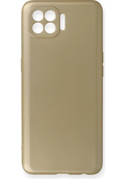 Reno 4 Lite Kılıf First Silikon - Gold Svlrs