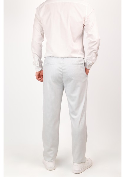 Erkek Regular Fit Normal Kesim Chino Jogger Lastikli Düz Paça Pantolon