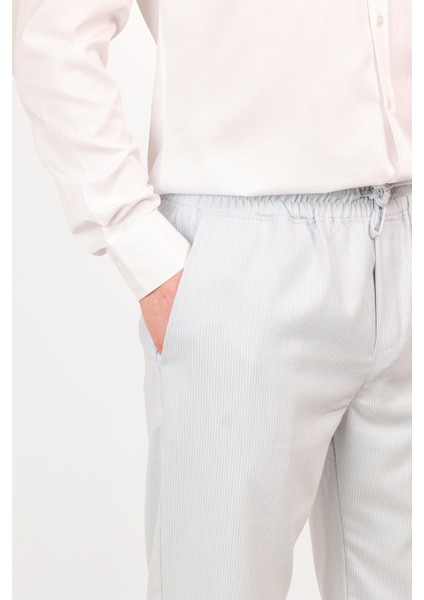 Erkek Regular Fit Normal Kesim Chino Jogger Lastikli Düz Paça Pantolon