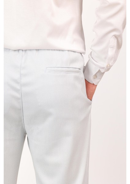 Erkek Regular Fit Normal Kesim Chino Jogger Lastikli Düz Paça Pantolon