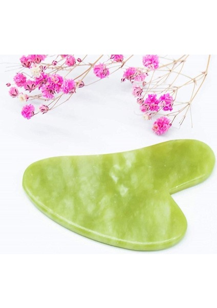 Yeşim Taşı Gua Sha Masaj Aleti, Doğal Taş Yüz ve Cilt Bakım Aracı