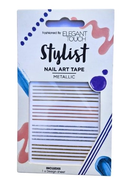 Touch Stylist Metallic Nail Art Metalik Renkler Tırnak Şerit Bant Süsü
