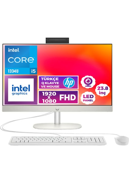Proone 240 G10 I5-1334U 8gb 512GB SSD 23.8" Fhd W11P All In One Pc B6JC3ES 009