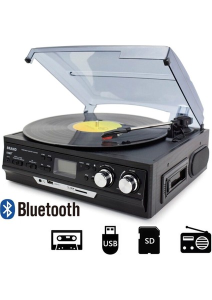 Nostaljik Retro Pikap Çalar Knstar Kn- 37 Bluetoothlu Kumandalı Radyo Mp3 USB 33- 45- 78 Lik Plaklar
