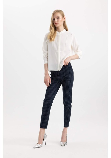 Sigaret Saten Kumaş Pantolon Basic Düz Normal Bel Beli Lastikli Düz Paça J8741AZ24SM fırsatları