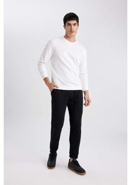 Jogger Eşofman Altı Slim Fit Dar Kesim Beli Bağcıklı Lastikli Paça Cepli B4545AX24SP