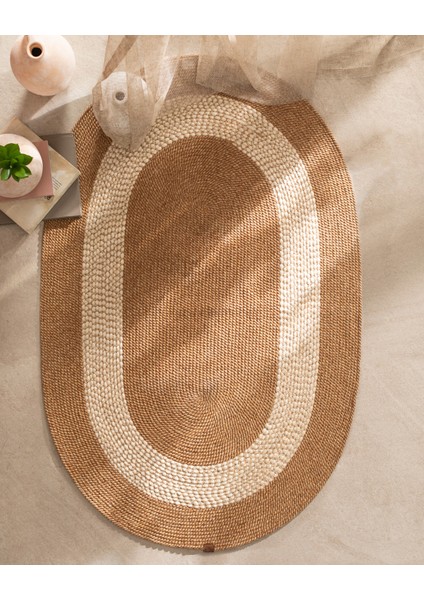 Alsace Oval Kilim - Naturel/krem - 90X150 cm