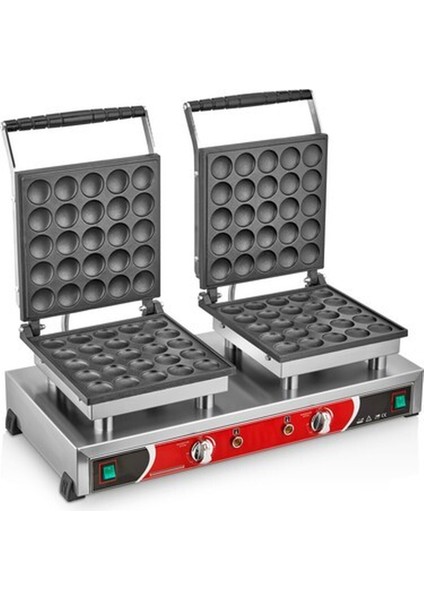 Çiftli Yuvarlak Kapaklı Bubble Waffle Makinesi