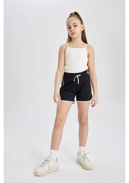 Kız Çocuk Beli Lastikli Basic Düz Şort B5164A824HS fiyatları