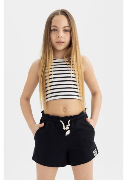 Kız Çocuk Beli Bağcıklı Şort indirimleri