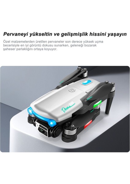 S98 Wıfı Drone Hd Çift Kameralı Işıklı 2 Batarya ile 30DK Uçuş Süresi Taşıma Çantalı