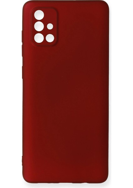 Samsung Galaxy A71 Kılıf First Silikon - Bordo Svlrs