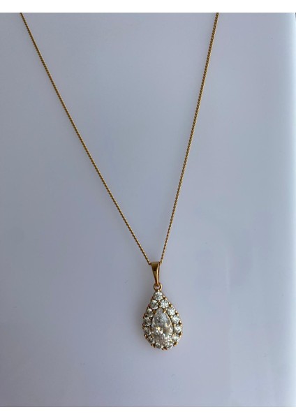 Damla Zirkon Taşlı Xuping Rose Kolye modelleri