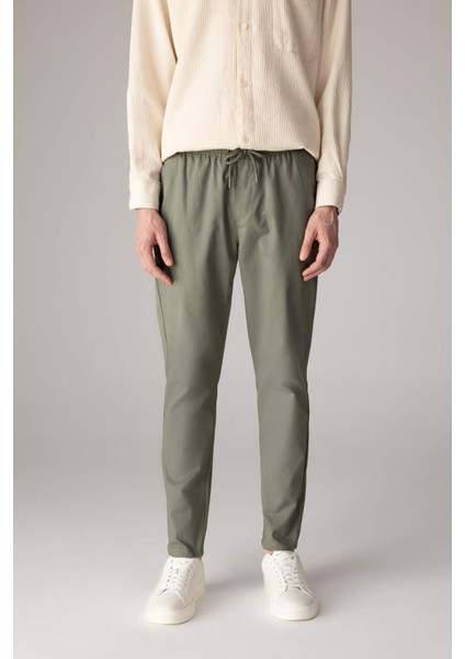 Yazlık Jogger Chino Pantolon Beli Bağcıklı Cepli Düz Paça Z9933AZ24SP