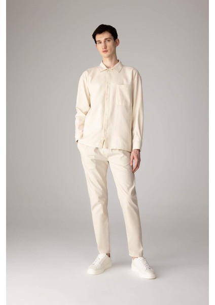 Yazlık Jogger Chino Pantolon Beli Bağcıklı Cepli Düz Paça Z9933AZ24SP