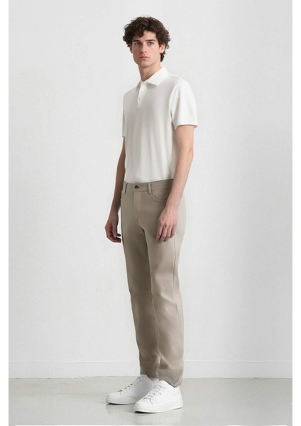 Yazlık Chino Kanvas Pantolon Slim Fit Dar Kesim Cepli Dar Paça T1055AZ24SP