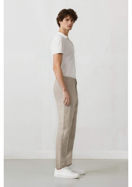 Yazlık Chino Kanvas Pantolon Slim Fit Dar Kesim Cepli Dar Paça T1055AZ24SP
