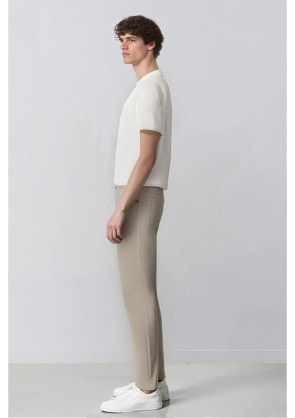 Yazlık Chino Kanvas Pantolon Slim Fit Dar Kesim Cepli Dar Paça T1055AZ24SP