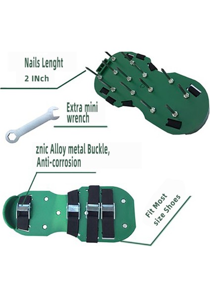 Çim Havalandırma Ayakkabıları Çim Sivri Uçları Havalandırma Ayakkabıları, Siyah ve Yeşil (Yurt Dışından) fırsatları