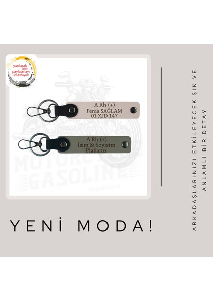 Yol Arkadaşları Için, Isim Plaka ve A+ Kan Grubu Kişiye Özel X2 Anahtarlık Set, Nar Çiçeği-Mavi-Ysl fiyatları