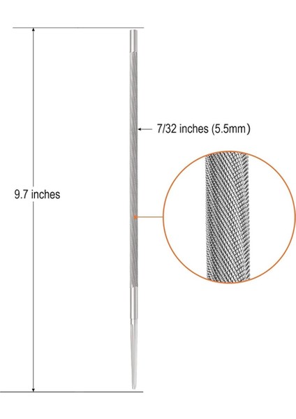7/32 Inç Zincir Testere Dosyası 6 Adet, Yuvarlak Zincir Bileme Dosyası, (Yurt Dışından) fiyatları
