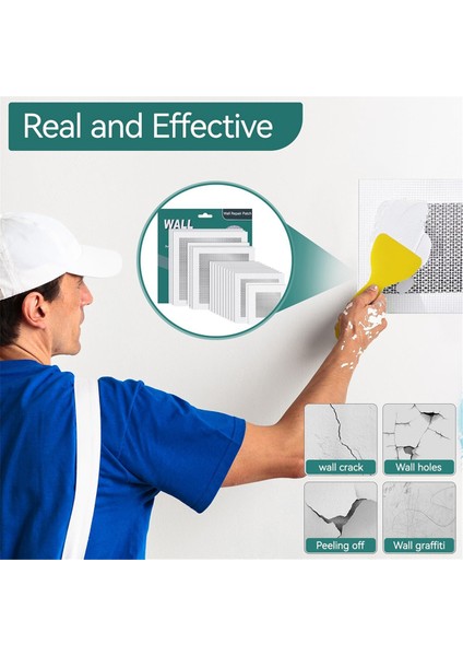 18 Adet 2/4/6/8 Inç Alüminyum Elyaf Örgü Macunu Duvar Onarım Yama Takımı (Yurt Dışından) fiyatları