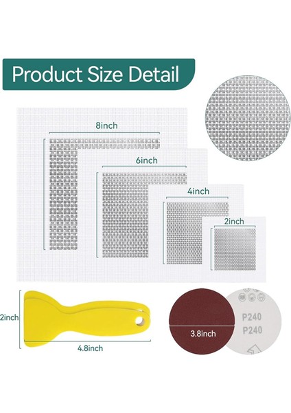18 Adet 2/4/6/8 Inç Alüminyum Elyaf Örgü Macunu Duvar Onarım Yama Takımı (Yurt Dışından) indirimleri