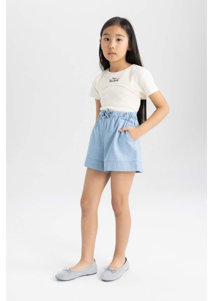 Kız Çocuk Jean Şort B6386A824SM