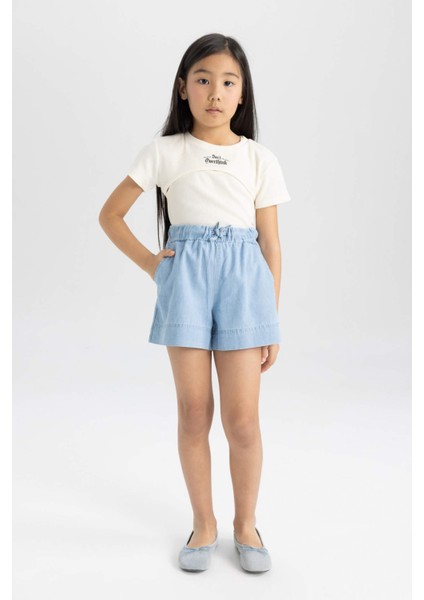 Kız Çocuk Jean Şort B6386A824SM fiyatları