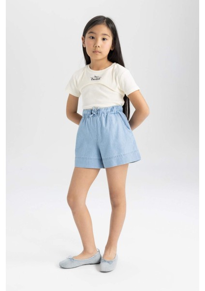 Kız Çocuk Jean Şort B6386A824SM modelleri
