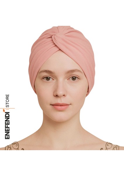 Pratik Sosyete Bone, ,süslü ,hazır Pratik ,geçmeli Tarz Pembe Hijab Sandy Kumaş