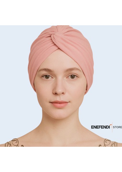 Pratik Sosyete Bone, ,süslü ,hazır Pratik ,geçmeli Tarz Pembe Hijab Sandy Kumaş