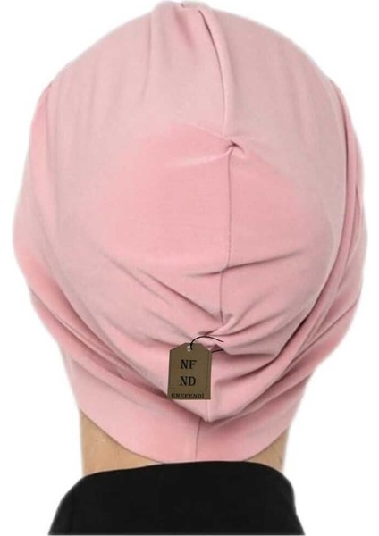 Pratik Sosyete Bone, ,süslü ,hazır Pratik ,geçmeli Tarz Pembe Hijab Sandy Kumaş
