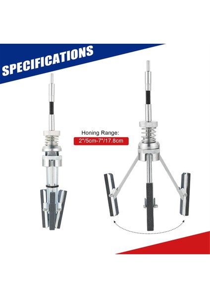 Motor Silindir Bileme Ayarlanabilir Sıvama Seti Delikleri Taşlamak Için (Yurt Dışından)