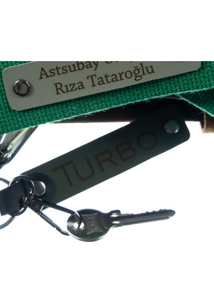 Motor Severlere, Isim Plaka ve A Rh (-) Kan Grubu, Özel Tasarım Deri X2 Anahtarlık, Pudra-Pembe-Ysl