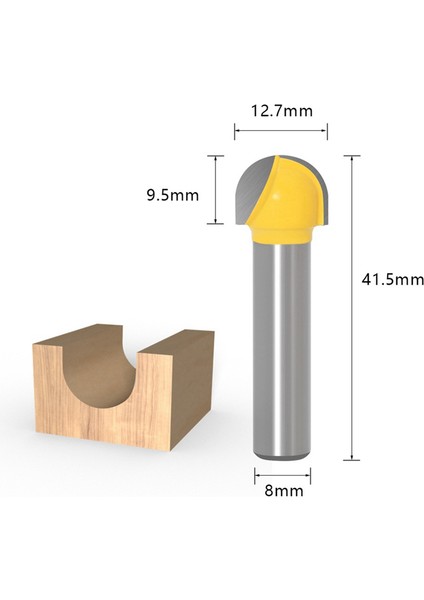 15 Adet 6.35MM Freze Ucu Seti Düz Kesme Freze Kesici Ahşap Uçları (Yurt Dışından)