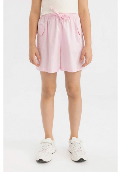 Kız Çocuk Pamuklu Şort B5049A824HS