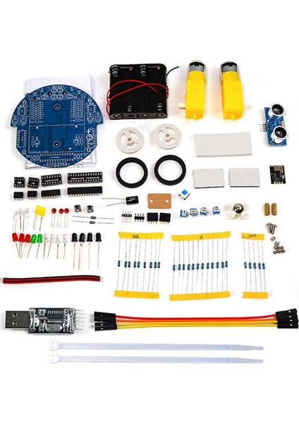 51 Mcu Akıllı Araba Ultrasonik Engelden Kaçınma Araba Takip Mesafe Ölçme (Yurt Dışından)