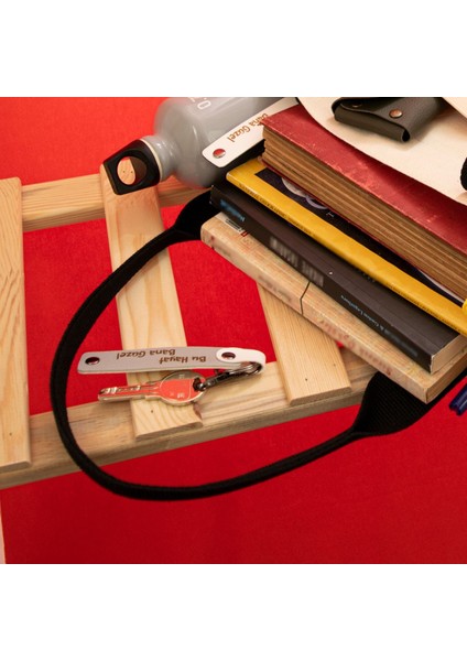 Motorsiklet Grupları Için, Üzerinde Isim ve Plaka Yazılı X2'li Anahtarlık Set, Kahve-K Kahve-Ysl