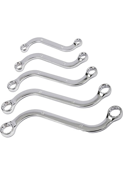 5 Adet S Tipi Anahtar Seti Çift Anahtar 12 Noktalı Araba Tamir Aleti (Yurt Dışından)