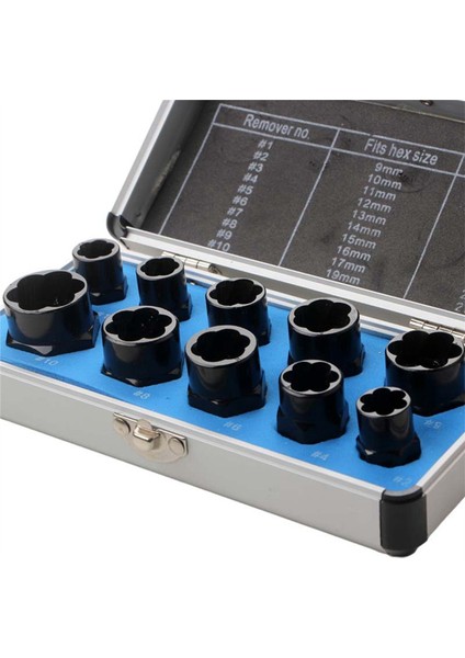 10 Adet Somun Sökme Somun Hasarı Cıvata Çıkarma Aleti Seti Yüksek (Yurt Dışından) modelleri