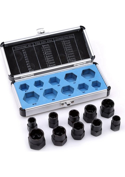 10 Adet Somun Sökme Somun Hasarı Cıvata Çıkarma Aleti Seti Yüksek (Yurt Dışından) fırsatları