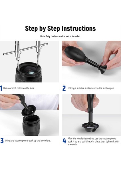 Lens Emici ve Anahtar Seti, 7 Vantuz ve Kavisli Uçlarla (Yurt Dışından) modelleri