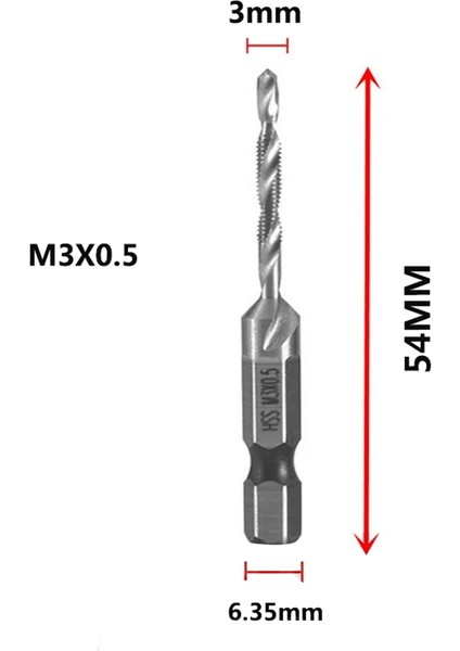 M3X0.5MM Yüksek Hızlı Çelik 4341 Titanyum Kaplamalı Kompozit Kılavuz Matkap (Yurt Dışından) indirimleri