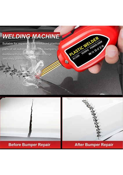 Mini Sıcak Zımba Kaynak Makinesi Araba Tampon Tamir Takımı Ab Fişi Kırmızı (Yurt Dışından) indirimleri