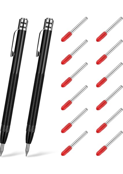 Tungsten Karbür Çizici ve Mıknatıslı 12 Yedek Işaretleme Ucu (Yurt Dışından)