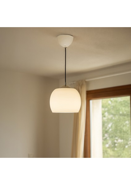 Nisa Luce Bodrum Tekli Cam Sarkıt - Beyaz - 70 x 22 x 20 cm